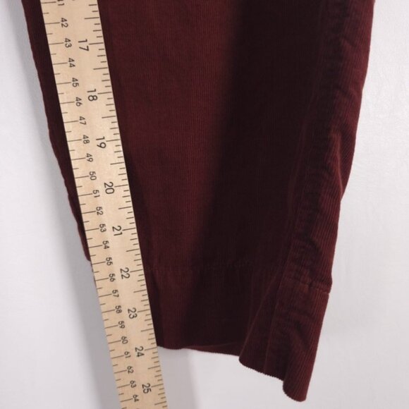 MADEWELL Huston Corduroy Zip Elastic Waist Straight Crop Pants COTTON Size SMALL - Picture 12 of 13